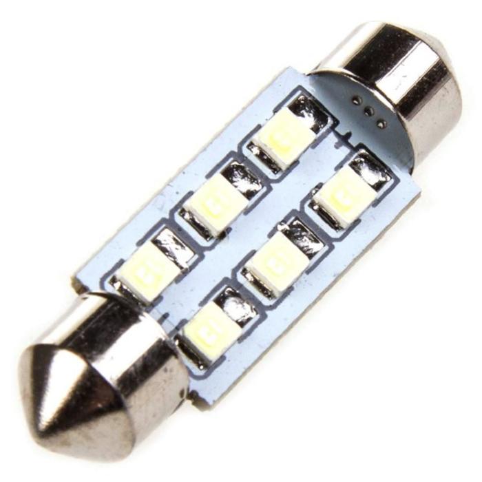 Лампа светодиодная Skyway Т11 (C5W), 24 В, 6 SMD с цоколем 11х39 мм, S08202020