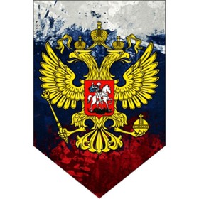 Вымпел пятиугольный Skyway 'Герб' красками, 100х150, флаг, 1 шт Ош