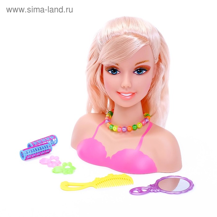 Кукла-манекен для создания причёсок «Стилист» с аксессуарами, МИКС фото