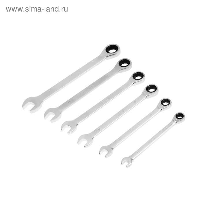 фото Набор ключей комбинированных av steel av-035060, трещоточных 8-17 мм, 6 предметов autovirazh