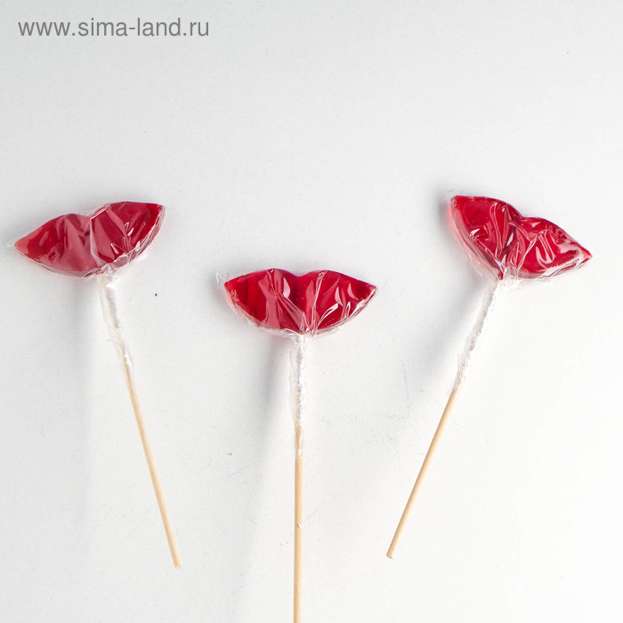 

Карамель леденцовая Lencо "Губы" со вкусом клубники, 22 г