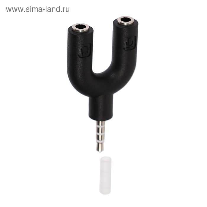 

Разветвитель Luazon, Jack 3.5 мм (4pin)(m)-2xJack 3.5 (3 pin)(f), для микро и наушников