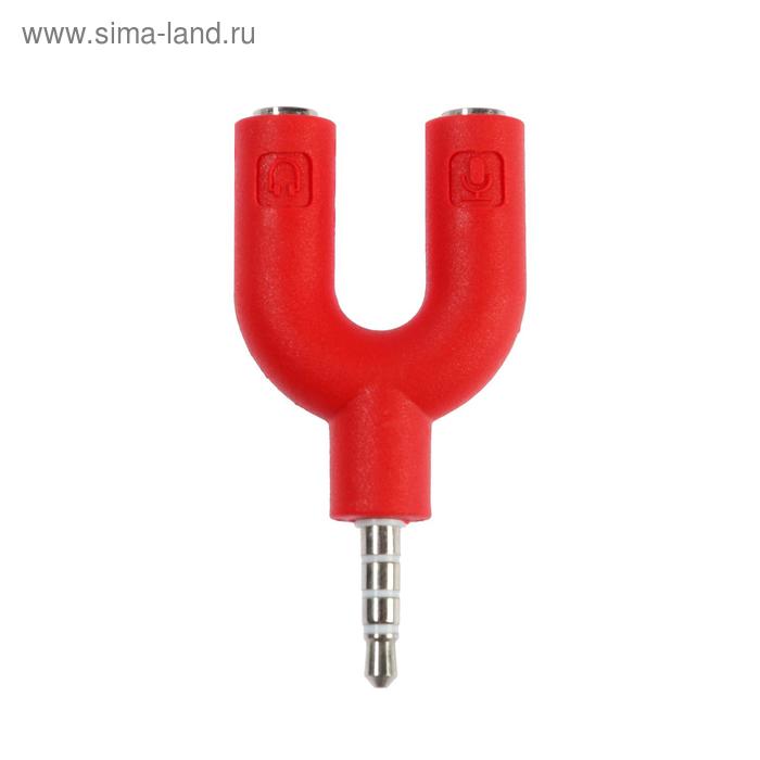 

Переходник LuazON, Jack 3.5 мм - 2xJack 3.5 мм, для микро и наушников, МИКС