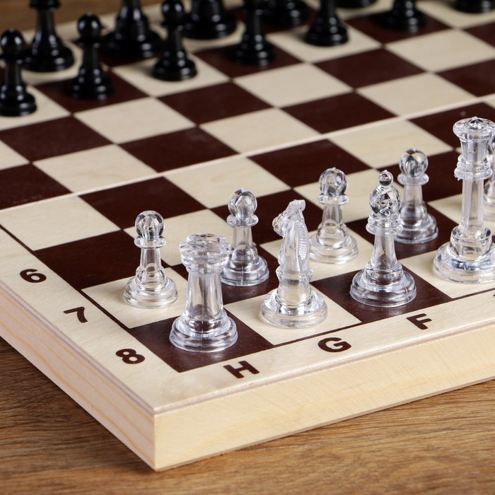 Фигуры шахматные, король h=5.8 см, пешка h=2.8 см