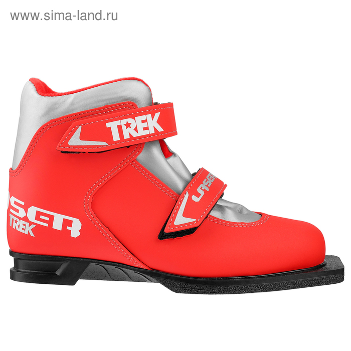 фото Ботинки лыжные trek laser nn75 ик, цвет красный, лого серебро, размер 35