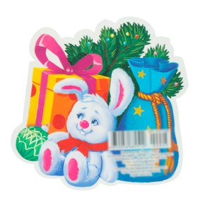 

Украшение на скотче "Подарок" глиттер, коробка и мешок с подарком