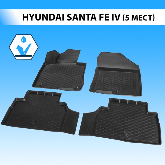 

Коврики салона RIVAL, Hyundai Santa Fe, 5 мест, 2018-2021, 12306004