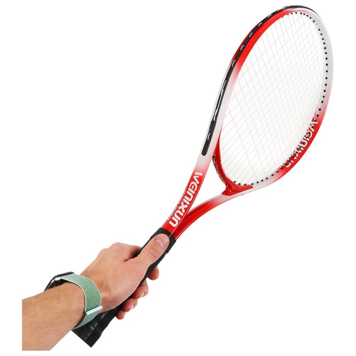фото Ракетка для большого тенниса тренировочная, алюминий, в чехле, цвет красный