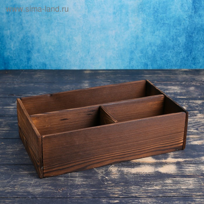 Ящик деревянный 20.5×34.5×10 см подарочный комодик, брашированный