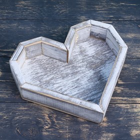 

Кашпо деревянное 26.5×24×4.5 см "Сердце Люкс", состаренный Дарим Красиво
