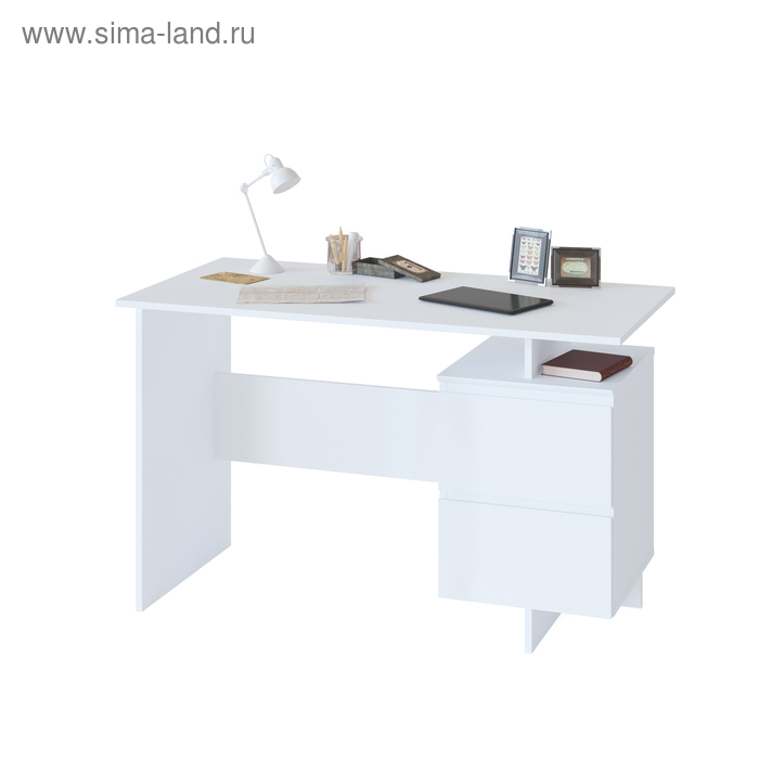 Стол письменный «СПм-19», 1200 × 600 × 744 мм, цвет белый стол письменный спм 19 1200 × 600 × 744 мм цвет белый