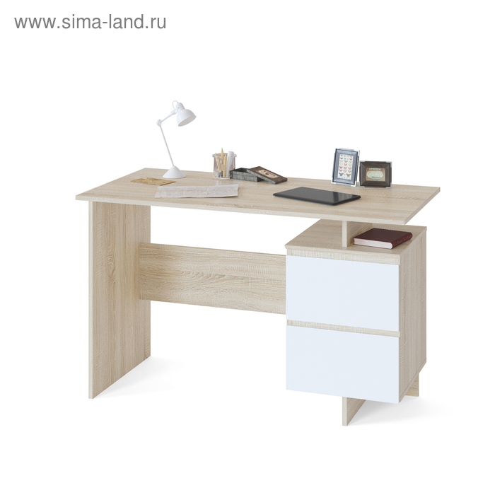 Стол письменный «СПм-19», 1200 × 600 × 744 мм, цвет дуб сонома / белый