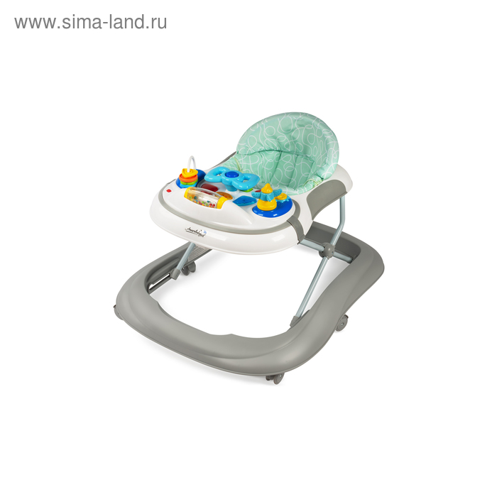 Ходунки детские с электронной игровой панелью Amarobaby Strolling Baby, цвет серый