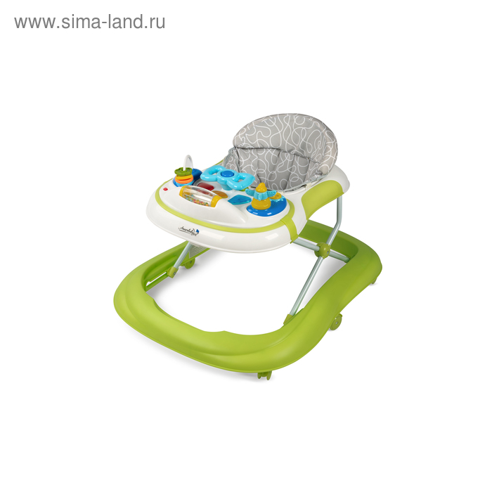 Ходунки детские с электронной игровой панелью Amarobaby Strolling Baby, цвет зеленый