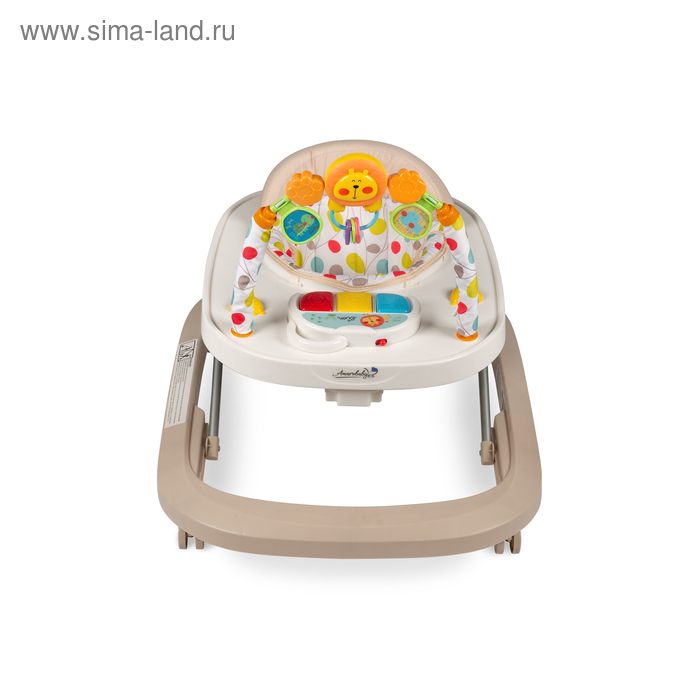 цена Ходунки детские с электронной игровой панелью Amarobaby Walking Baby, цвет бежевый