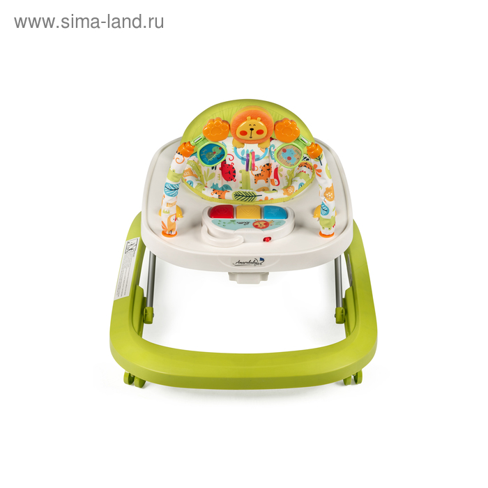 цена Ходунки детские с электронной игровой панелью Amarobaby Walking Baby, цвет зеленый