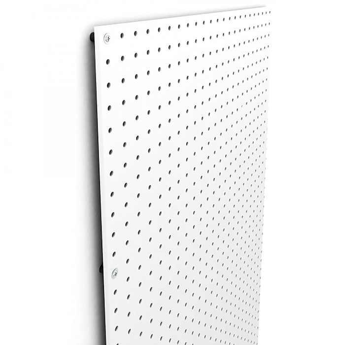 Настенная перфорированная панель односторонняя 1800*600*6, шаг 25мм, цвет белый