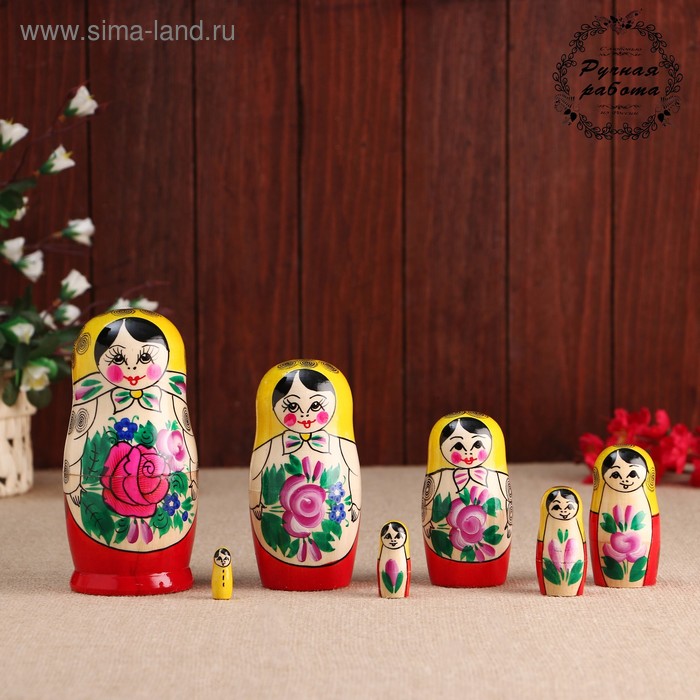 Матрёшка Семёновская, 7 кукольная, 16х7 см