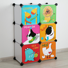 Стеллаж универсальный из 6 модулей с дверцами 63,5×31×93 см