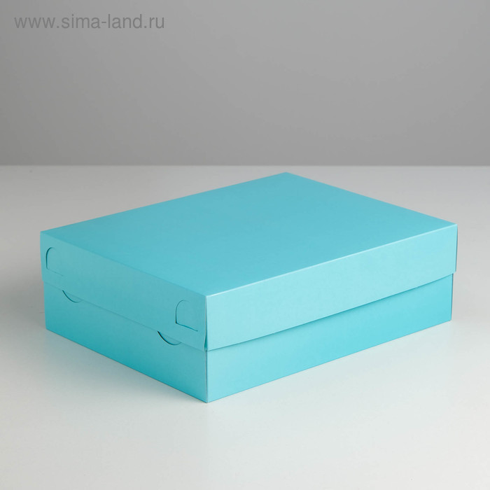 

Упаковка на 12 капкейков, голубая, 32,5 х 25,5 х 10 см