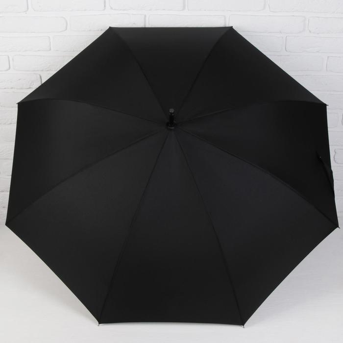 

Зонт - трость полуавтоматический «Однотонный», 8 спиц, R = 56 см, цвет чёрный, 1930