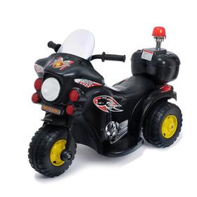 Электромобиль «Мотоцикл шерифа», цвет чёрный Ош