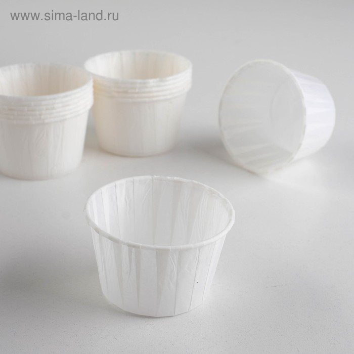 Форма для выпечки Маффин, белый, 5 х 4 см форма для выпечки тюльпан белый 5 х 8 см