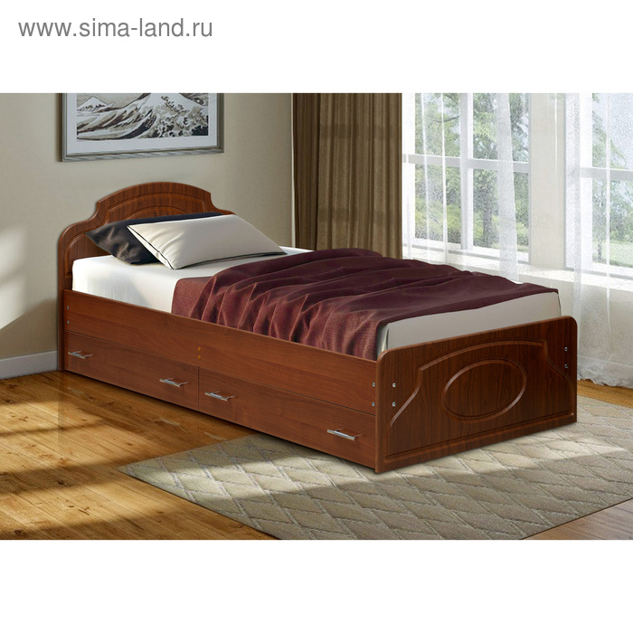 Кровать с ящиками «Венеция 2», 800х2000 мм, цвет итальянский орех кровать софа 2 800 × 2000 мм цвет итальянский орех