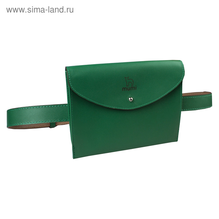 фото Поясная сумка, регулируемый ремень, цвет зеленый dimanche