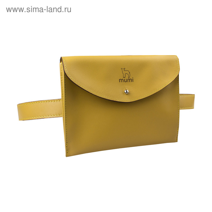 фото Поясная сумка, регулируемый ремень, цвет желтый dimanche