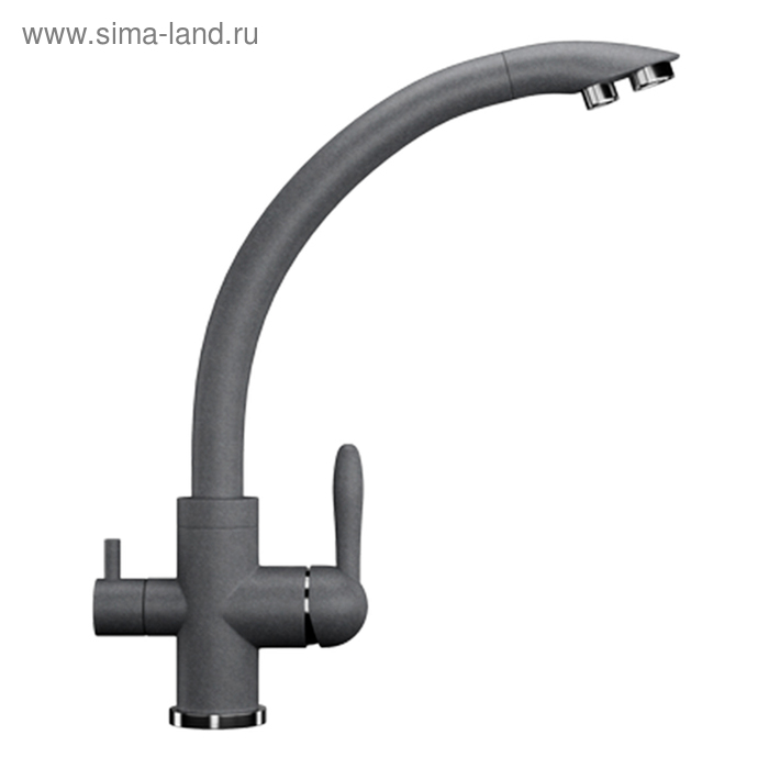 

Смеситель для кухни Ulgran U017-342, двухвентильный, цвет графит