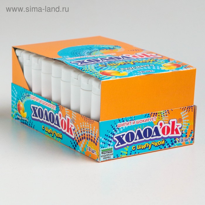  Сима-Ленд Конфеты Холодок таблетированные со вкусом МАНГО (с шипучкой),14г