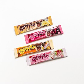 

Конфета жевательная «Фрутти» со вкусами: апельсин, шоколад, банан, вишня, клубника со сливками, 10 г