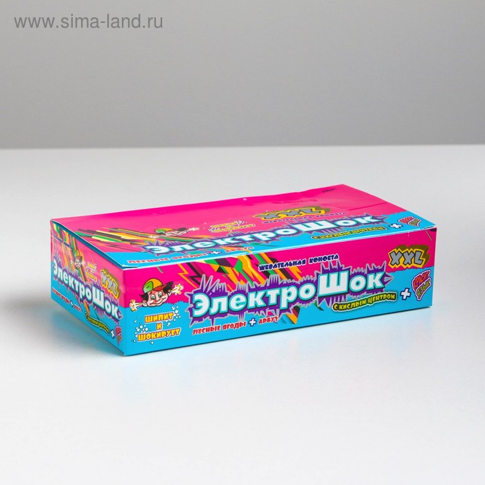   Сима-Ленд Жевательная Конфета XXL со вкусом Арбуз,Лесные ягоды, 28 г