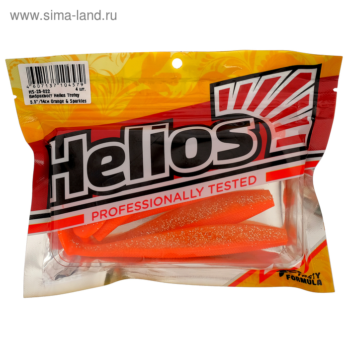 

Виброхвост Helios Trofey Orange & Sparkles, 14 см, 4 шт. (HS-25-022)