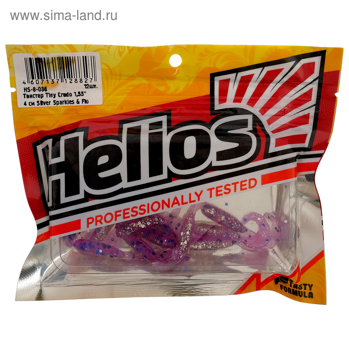 

Твистер Helios Тiny Credo Silver Sparkles & Fio, 4 см, 12 шт. (HS-8-036)