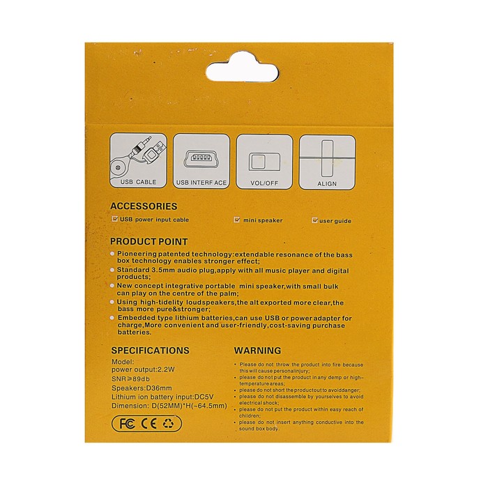 Портативная колонка для ПК/Ноутбука/Телефона, разъем 3,5 USB, работает от АКБ, пластик микс