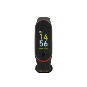 

Фитнес-браслет Qumann QSB 10, 0.96", IP67, цветной экран, чёрно-красный