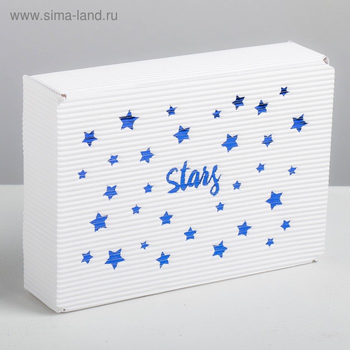 Коробка складная рифлёная Stars, 21 х 15 х 5 см