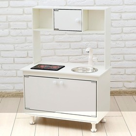 Игровая мебель «Кухонный гарнитур», световые и звуковые эффекты, цвет белый, интерактивная панель Ош