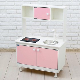 Игровая мебель «Кухонный гарнитур», световые и звуковые эффекты, цвет розовый, интерактивная панель Ош