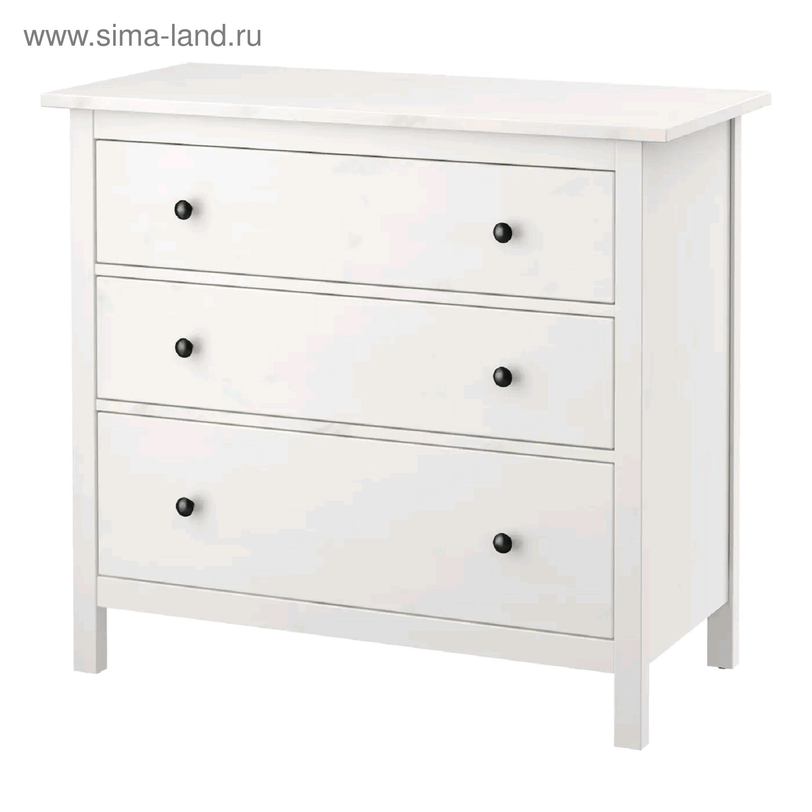 Hemnes хемнэс комод с 3 ящиками белая морилка 108x96 см