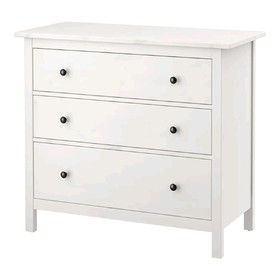 Hemnes хемнэс комод с 2 ящиками белая морилка 54x66 см