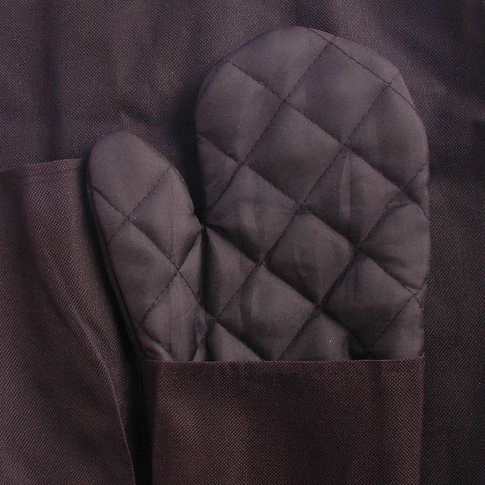 Набор для барбекю: лопатка, щипцы, вилка, рукавица, солонка, перечница, 40 см