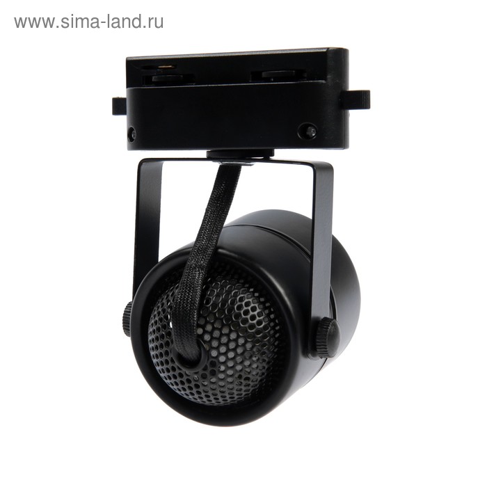 фото Трековый светильник luazon lighting под лампу gu10, круглый, корпус черный