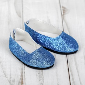 Туфли для куклы «Блёстки», длина стопы: 7 см, цвет синий Ош