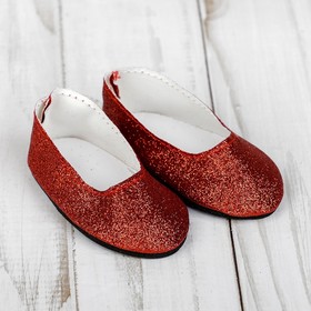 Туфли для куклы «Блёстки», длина стопы: 7 см, цвет красный Ош