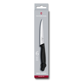 

Набор из 6 ножей для стейков VICTORINOX SwissClassic, 11 см, чёрная рукоять