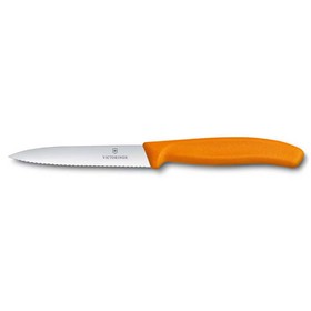 

Нож для овощей VICTORINOX SwissClassic, лезвие 10 см с серрейторной заточкой, оранжевый