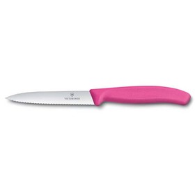 

Нож для овощей VICTORINOX SwissClassic, лезвие 10 см с серрейторной заточкой, розовый